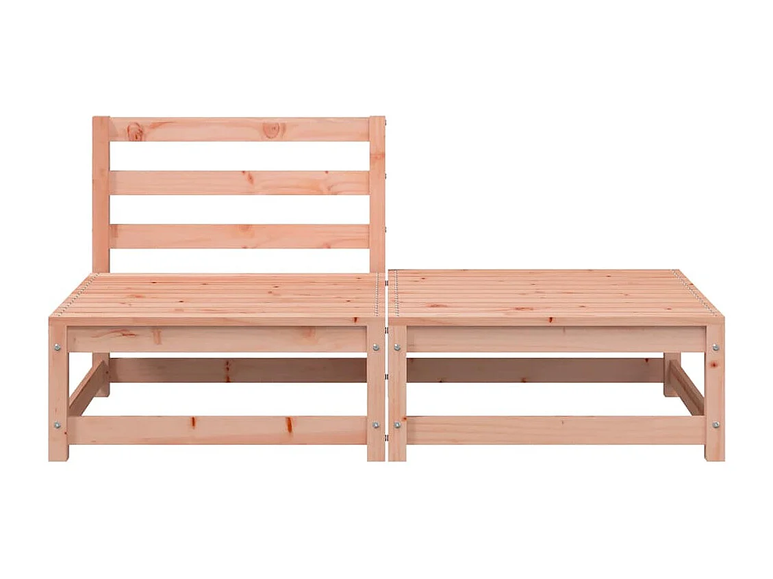 Canapé jardin sans accoudoirs repose-pieds bois massif douglas