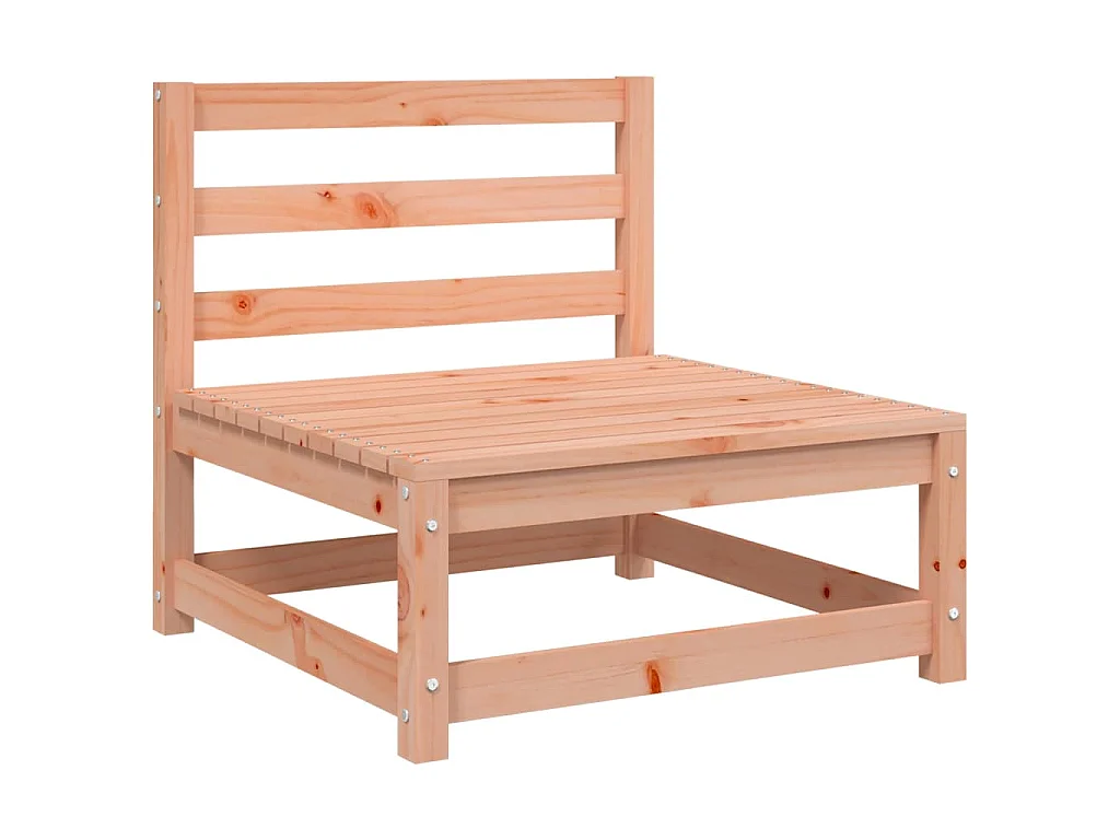 Gartensofa ohne Armlehnen mit Hocker Massivholz Douglasie