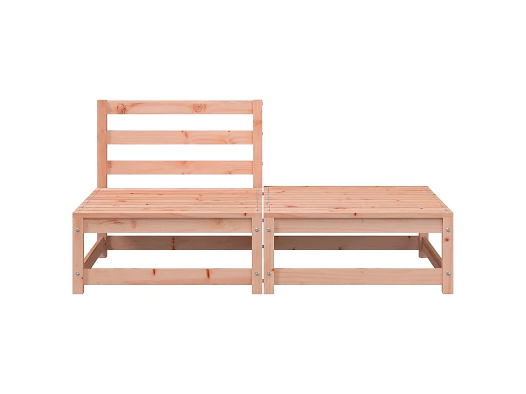 Divano Giardino Senza Braccioli con Poggiapiedi Legno Douglas