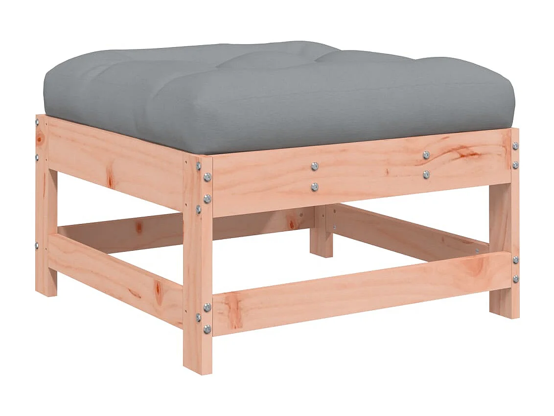 Repose-pied de jardin avec coussin bois massif douglas