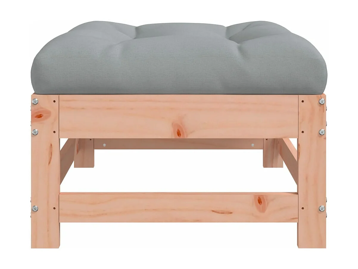 Repose-pied de jardin avec coussin bois massif douglas