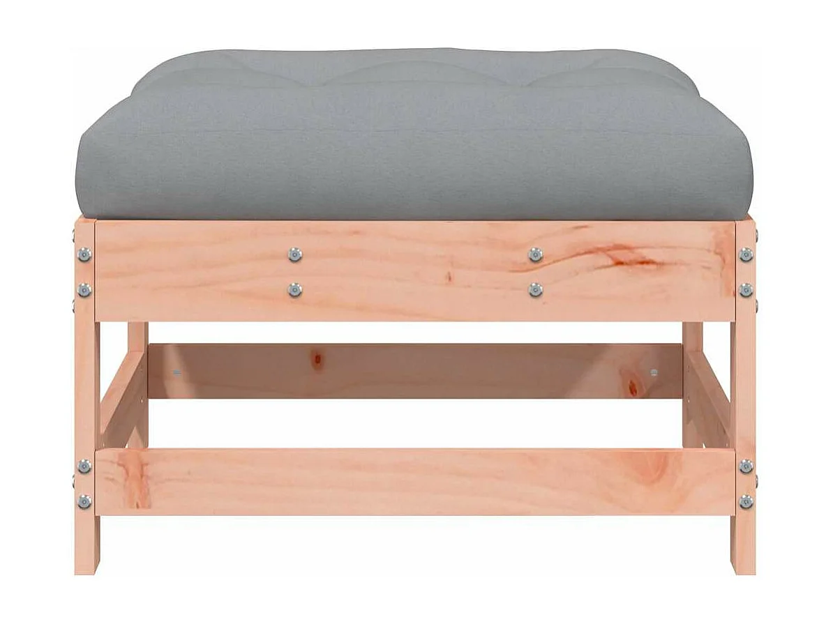 Gartenhocker mit Kissen 2 Stk. Massivholz Douglasie