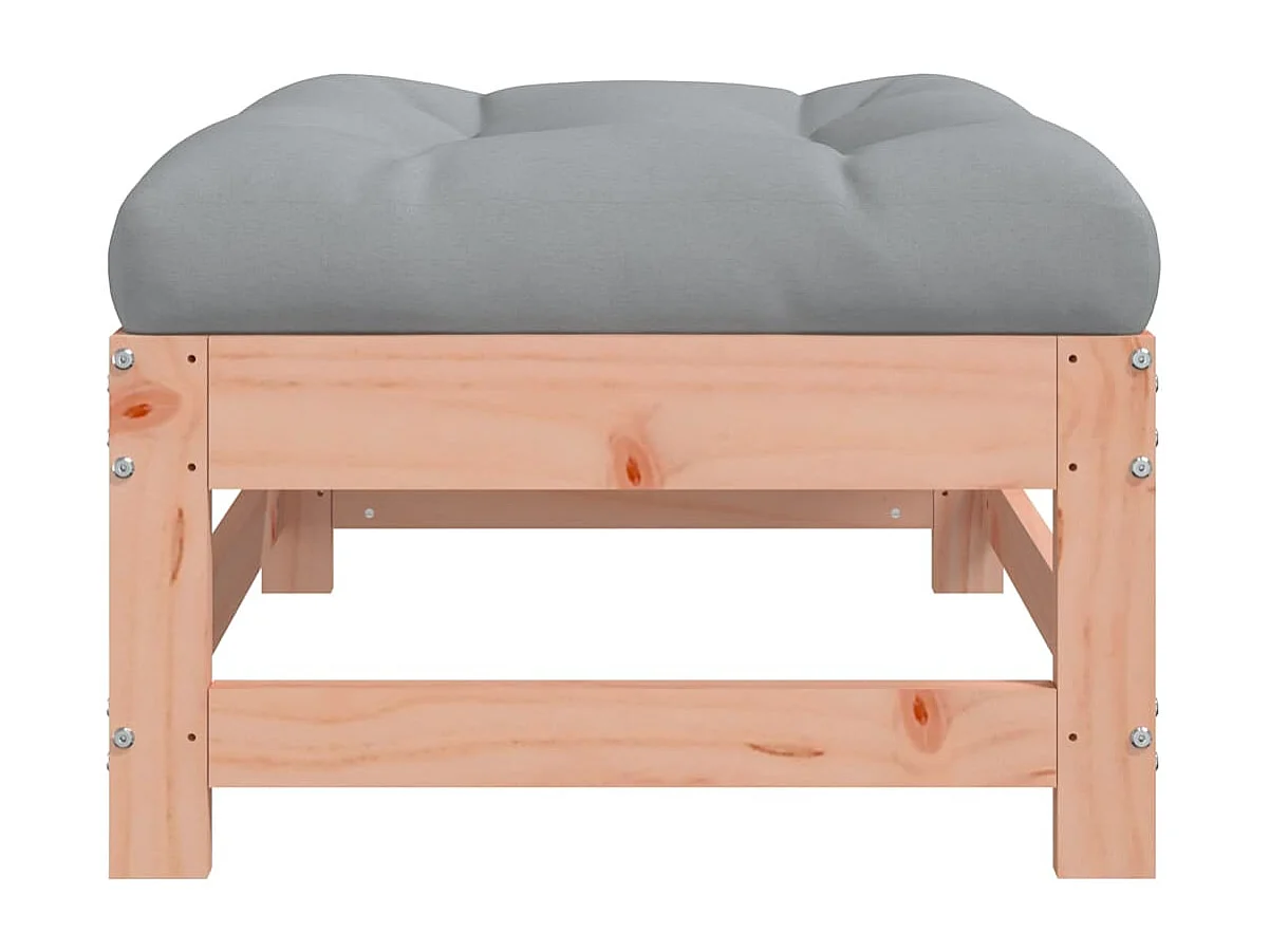 Gartenhocker mit Kissen 2 Stk. Massivholz Douglasie