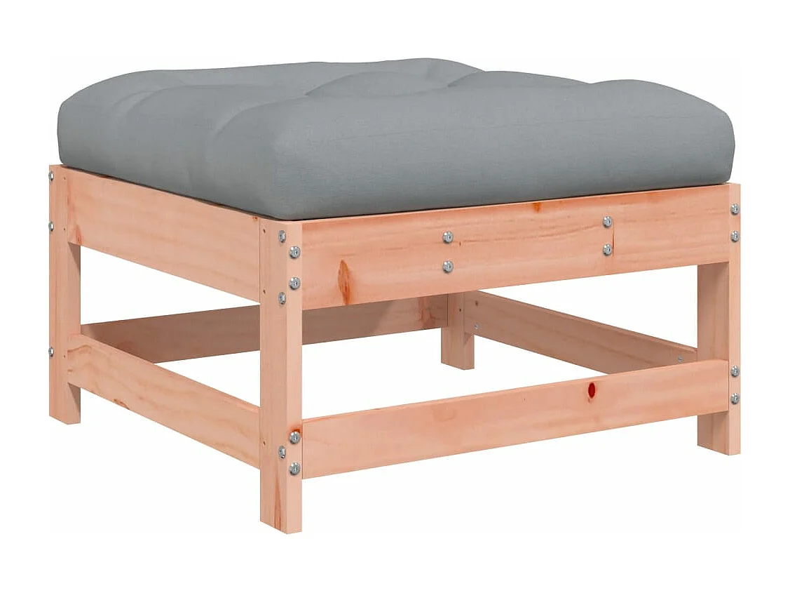 Gartenhocker mit Kissen 2 Stk. Massivholz Douglasie