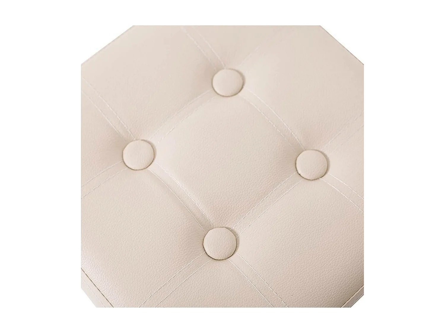 Mobili Rebecca Puff Sgabello Contenitore Cubo Beige Moderno Salotto 30x30x30