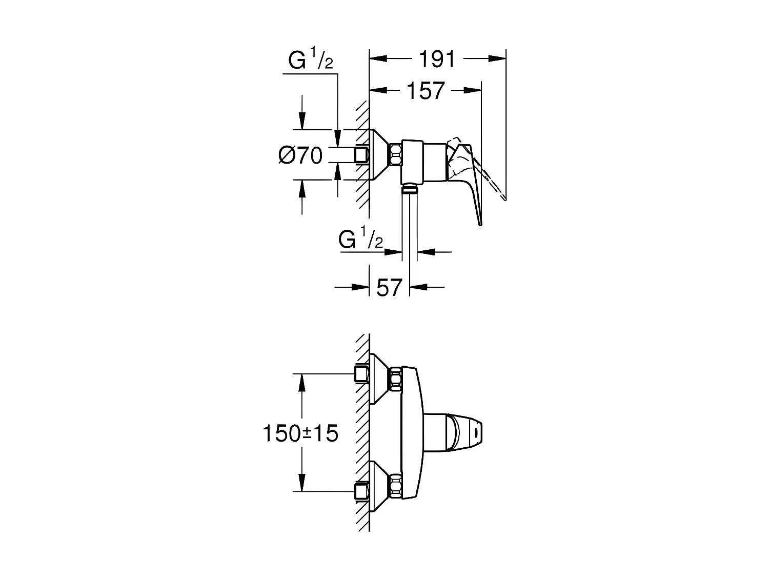 GROHE - Mitigeur monocommande Douche