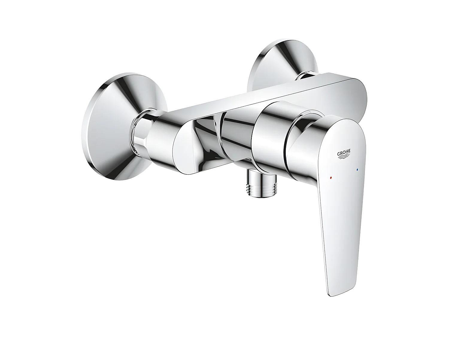 Eengreeps douchekraan GROHE - Roestvrij staal - Wandmontage - Hoogte 15 cm