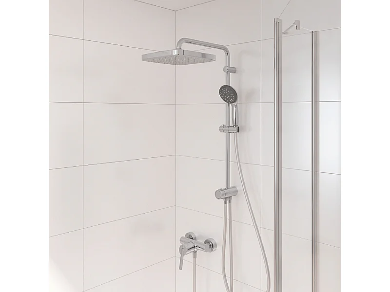 Misturador de chuveiro mecânico GROHE Quickfix Feel Cromado 15cm