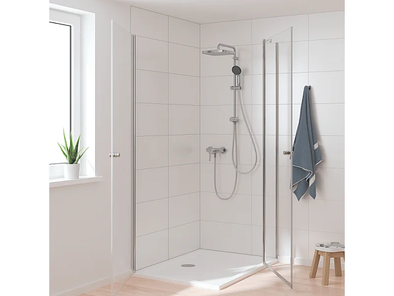 Misturador de chuveiro mecânico GROHE Quickfix Feel Cromado 15cm