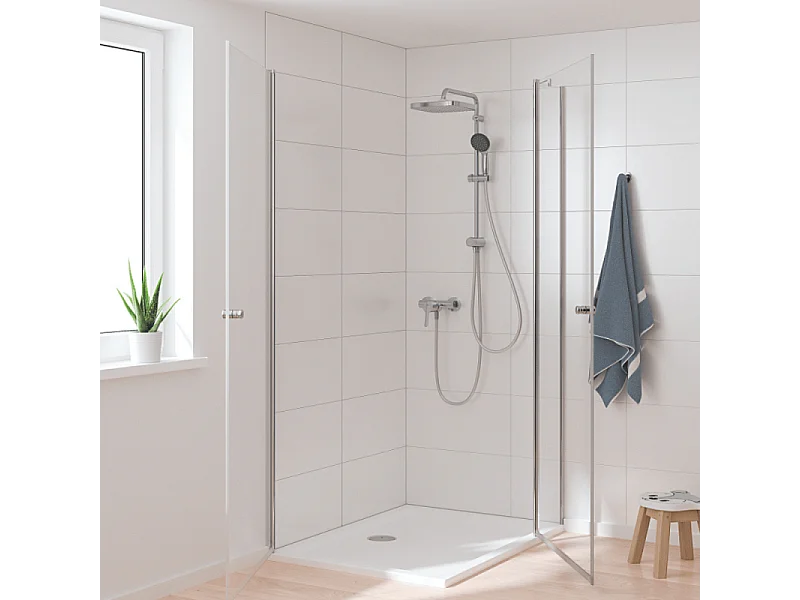 Misturador de chuveiro mecânico GROHE Quickfix Feel Cromado 15cm