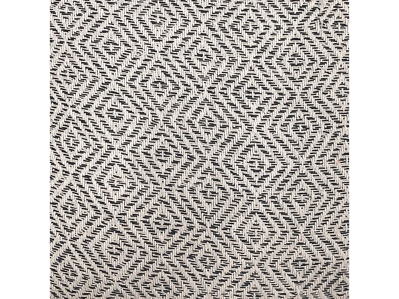 Coussin carré 40 x 40 cm coton brodé avec motifs losanges noirs - EMBER