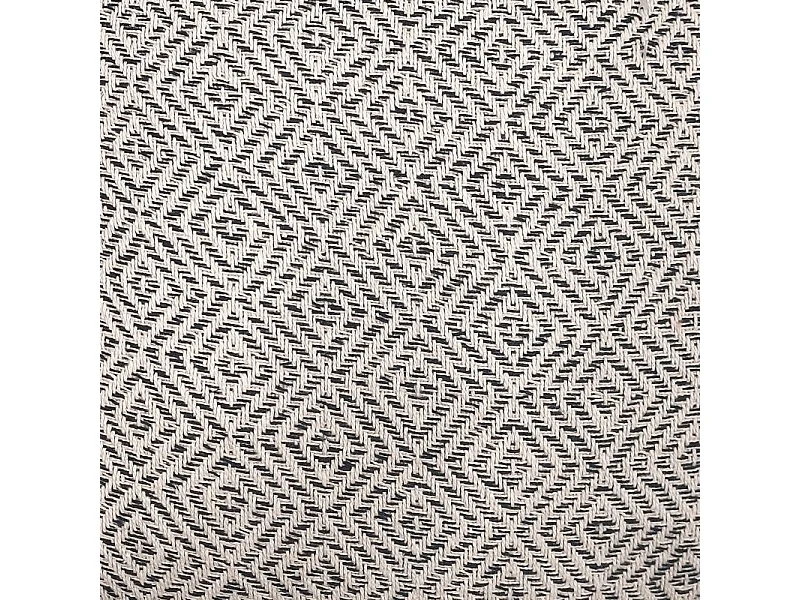 Lot 2 coussins carrés 40 x 40 cm coton brodé de losanges noirs - EMBER