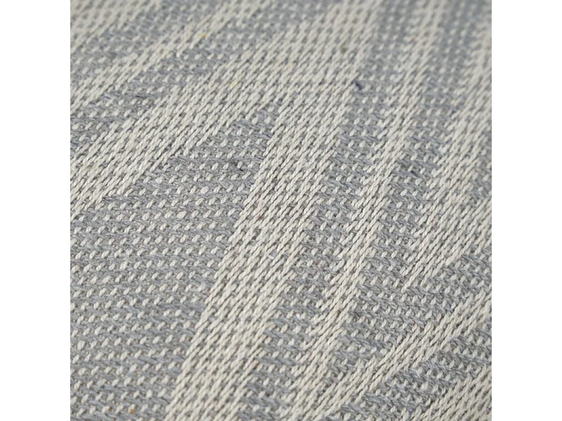 Lot 2 coussins carrés 40 x 40 cm coton brodé de losanges gris - BEAM