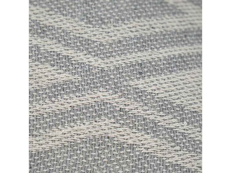 Lot 2 coussins carrés 40 x 40 cm coton brodé de losanges gris - BEAM