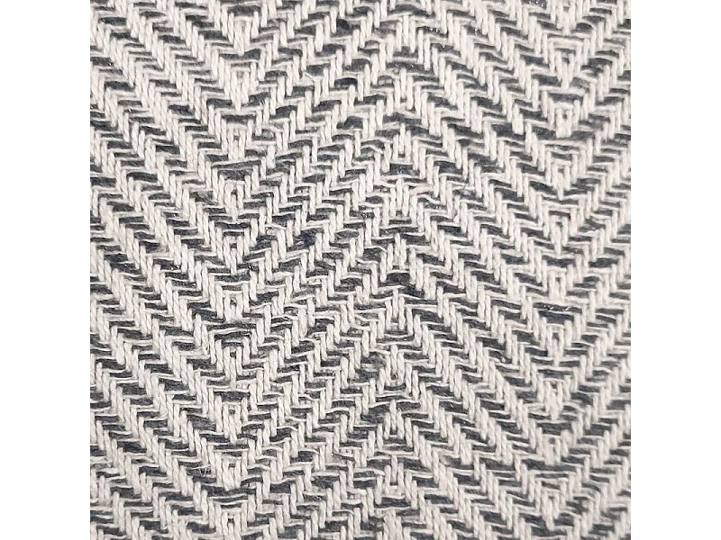 Lot 2 coussins carrés 40 x 40 cm coton brodé de chevrons gris - GLOW