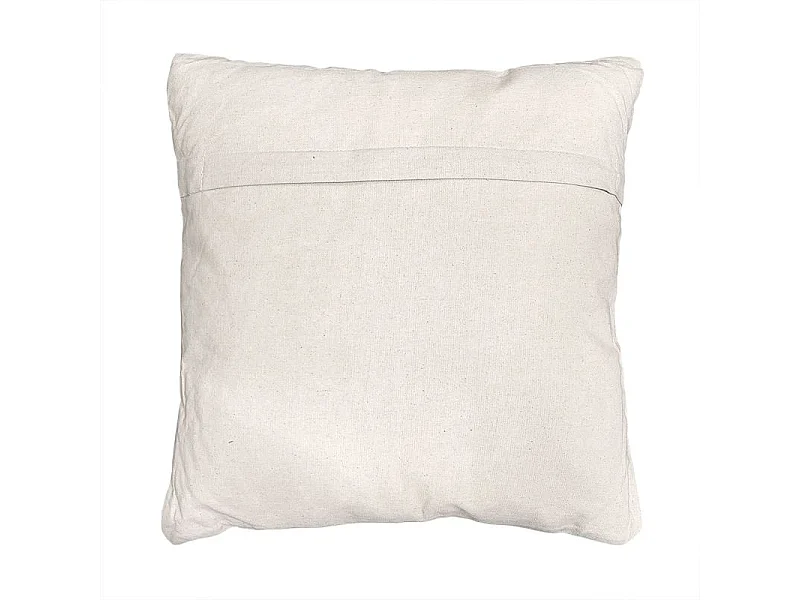 Lot 2 coussins carrés 40 x 40 cm coton brodé de chevrons gris - GLOW