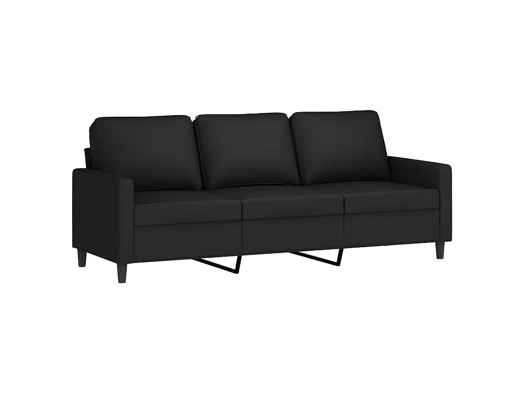 4-delige Loungeset met kussens fluweel zwart