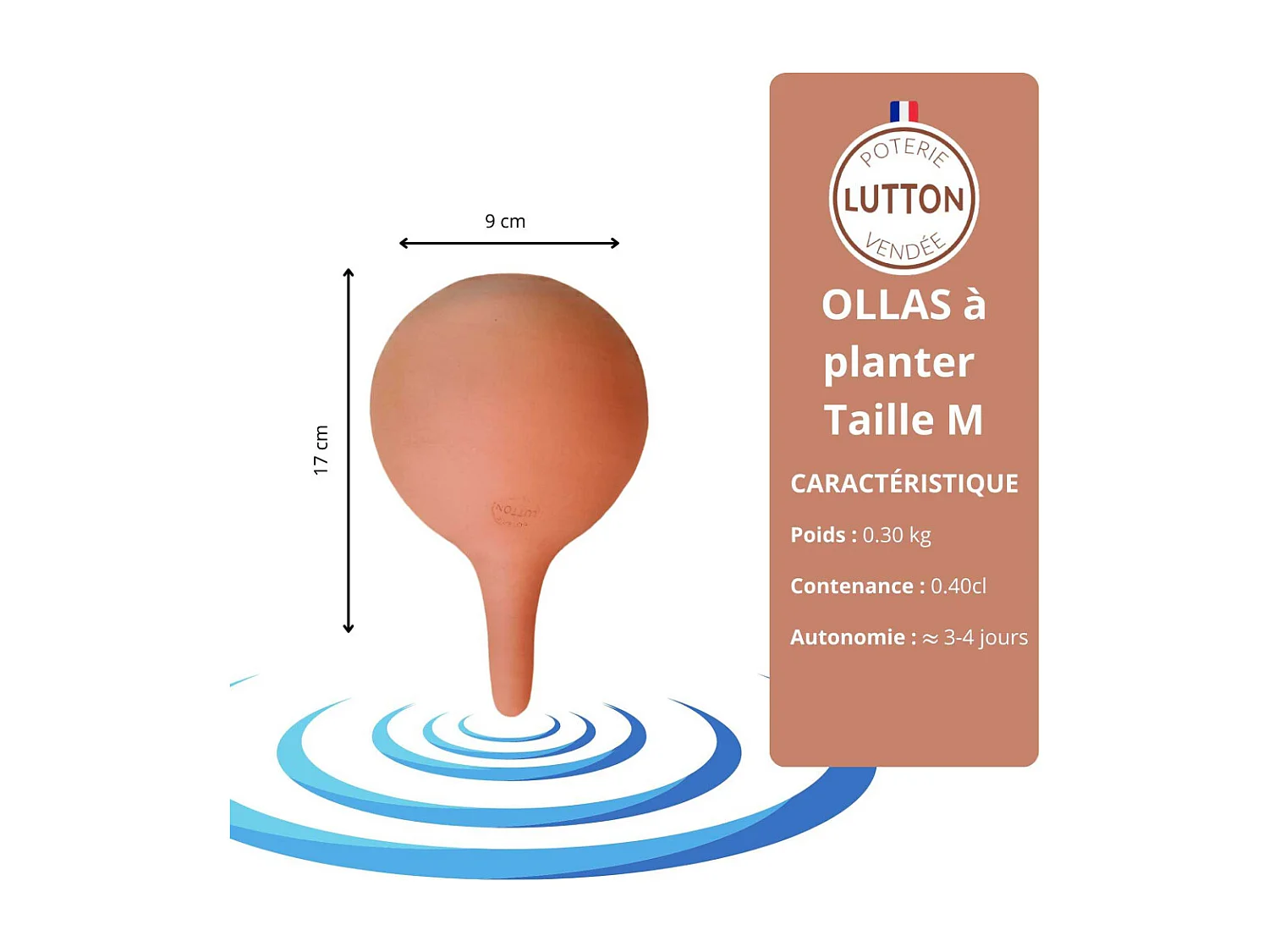 Ollas à planter en argile Medium