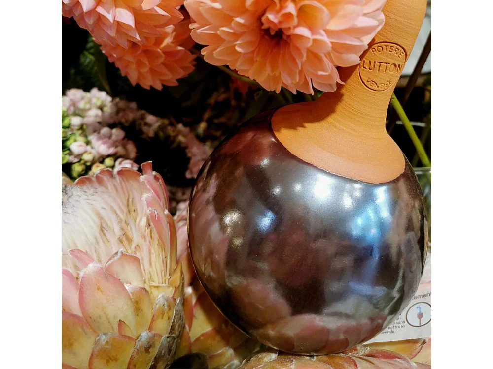 Ollas à planter en argile medium Métallique