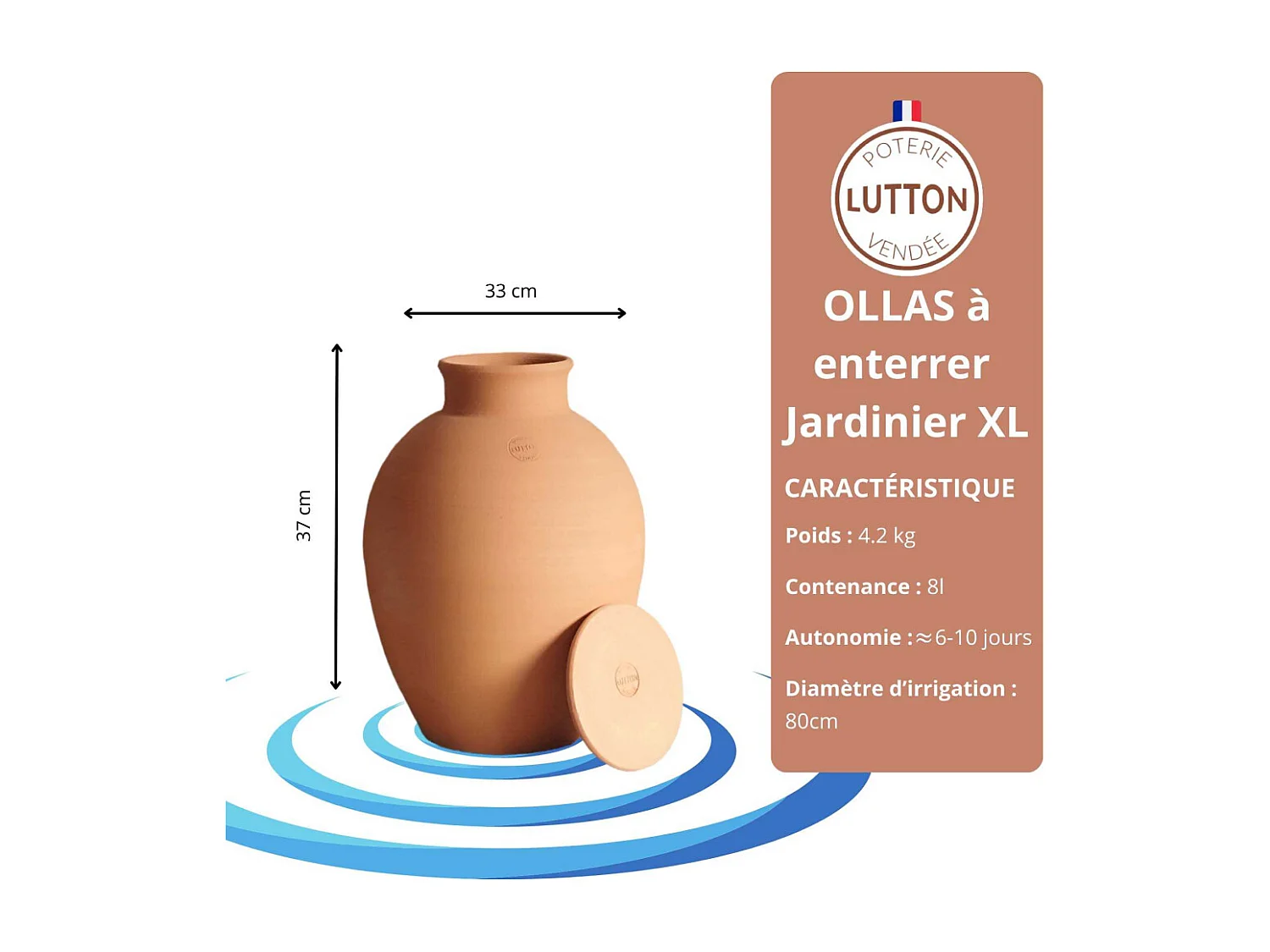 Ollas à enterrer en argile Jardinier