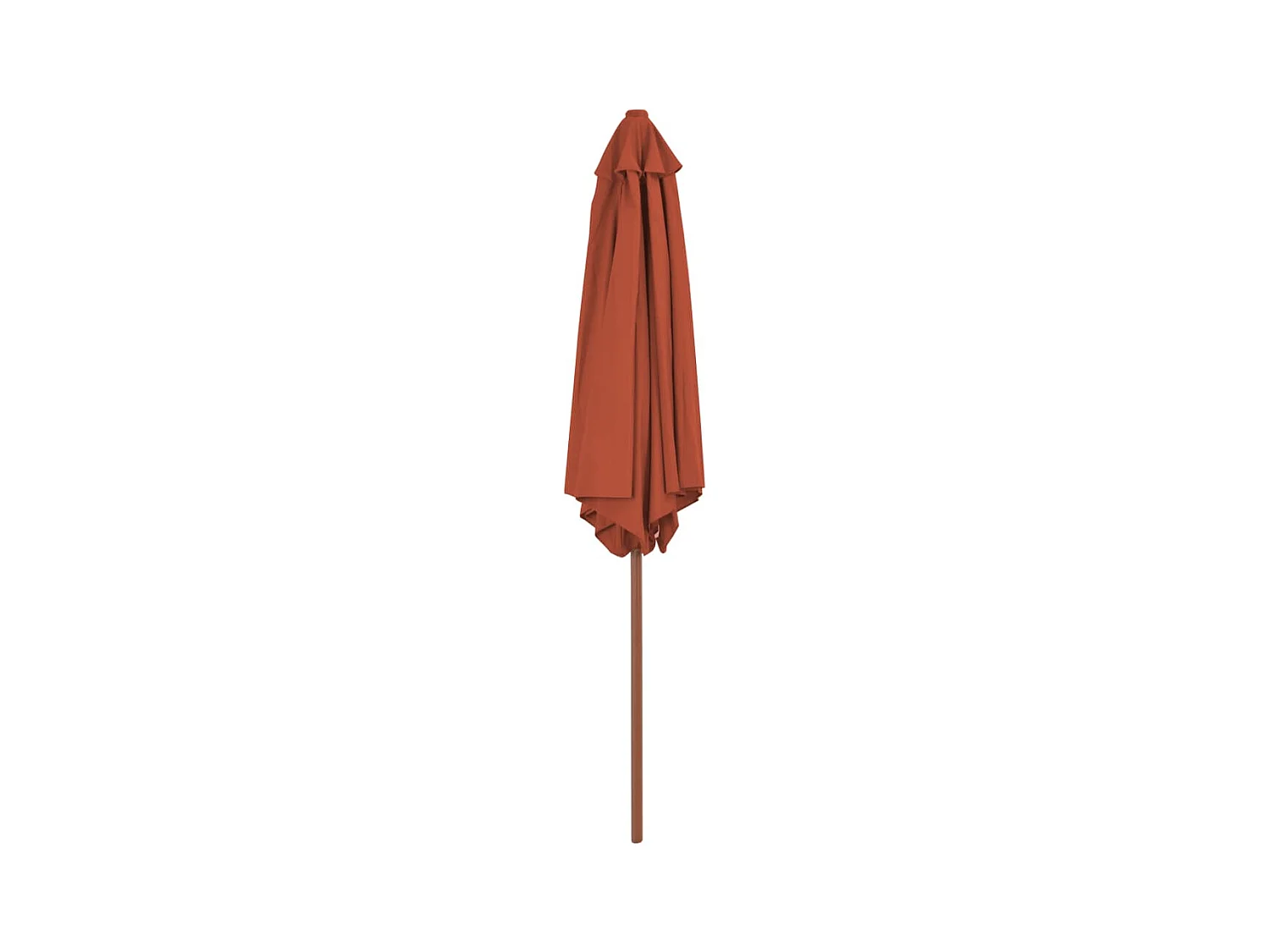 Parasol d'extérieur avec mât en bois 270 cm Terre cuite