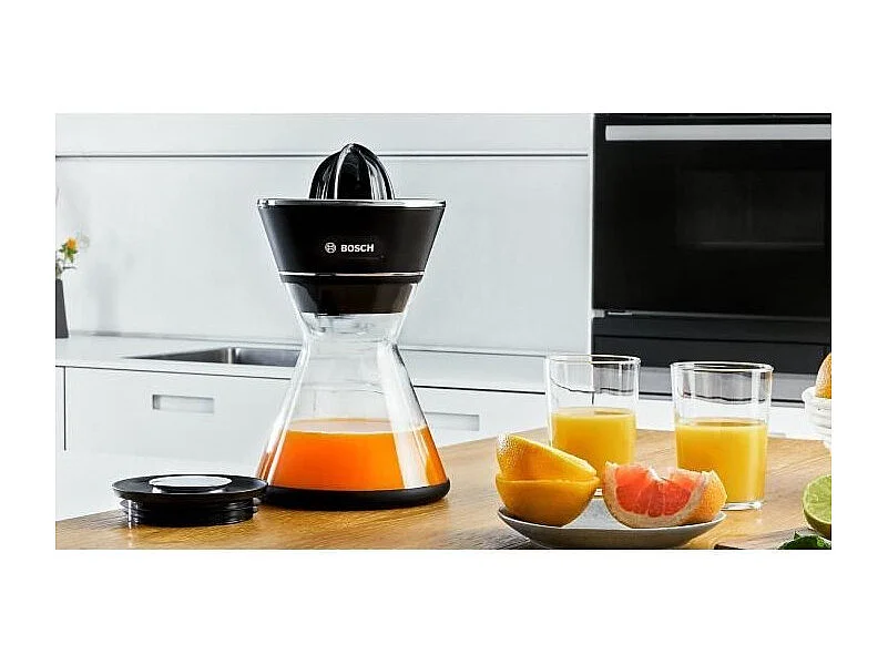 Presse-agrumes - BOSCH - MCP72GPB VitaStyle Citro - Noir / inox brossé - 40 W - LED - récipient verre 1 L - cône universel