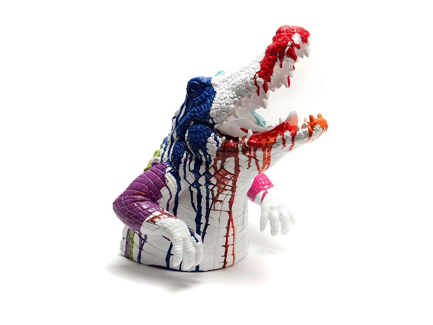 Crocodile en attaque Trash blanc