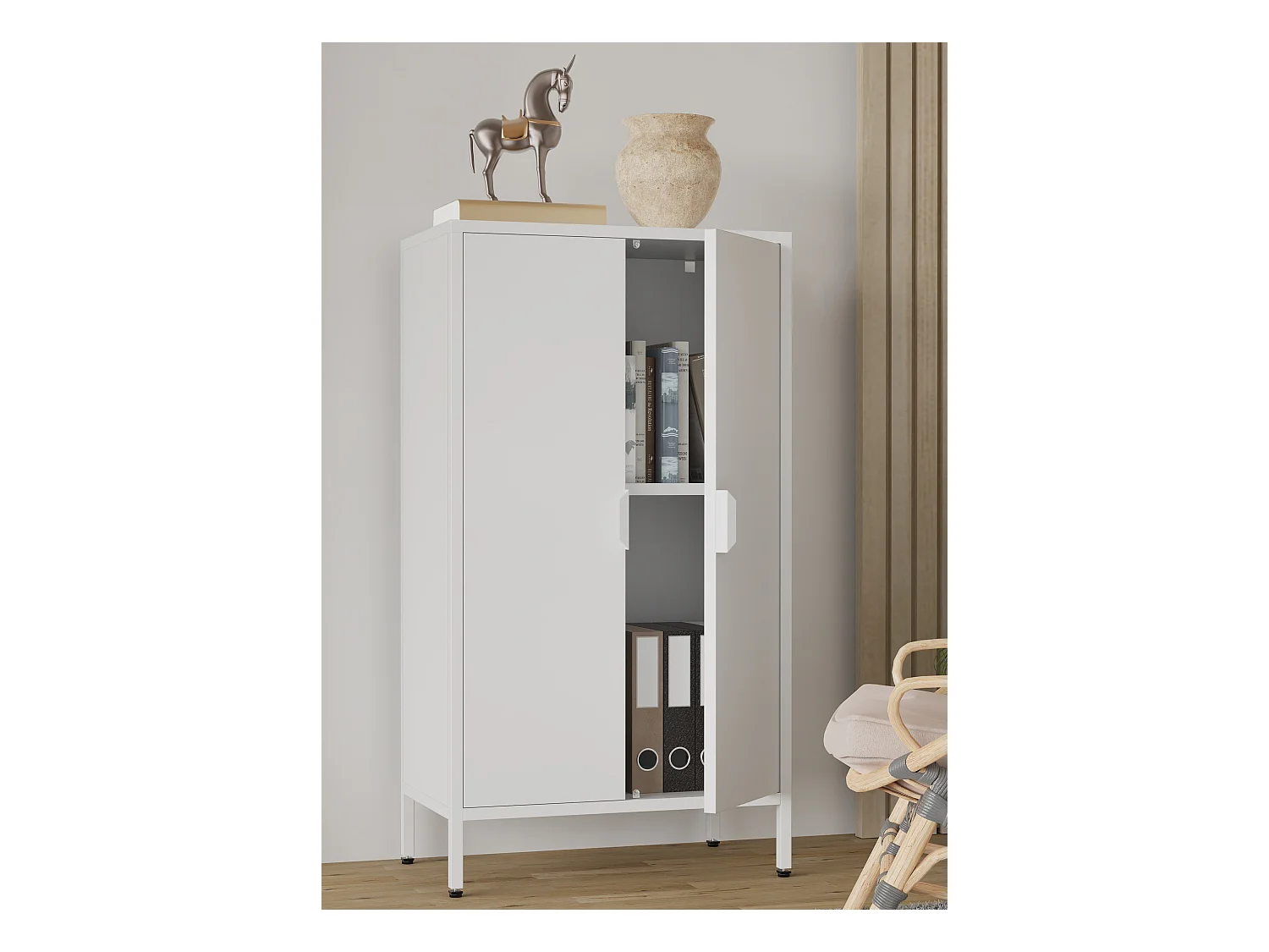 Stahl Kommode Sideboard Schrank Drehtüren Flokas M