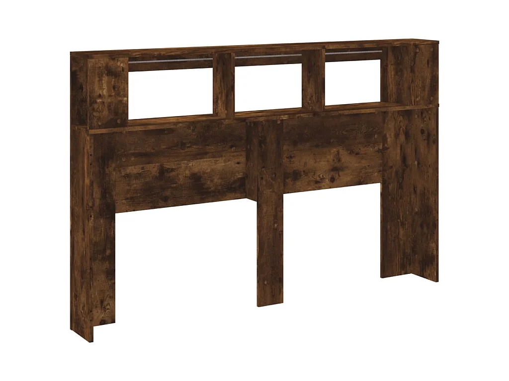 LED-Kopfteil Räuchereiche 160x18,5x103,5 cm Holzwerkstoff