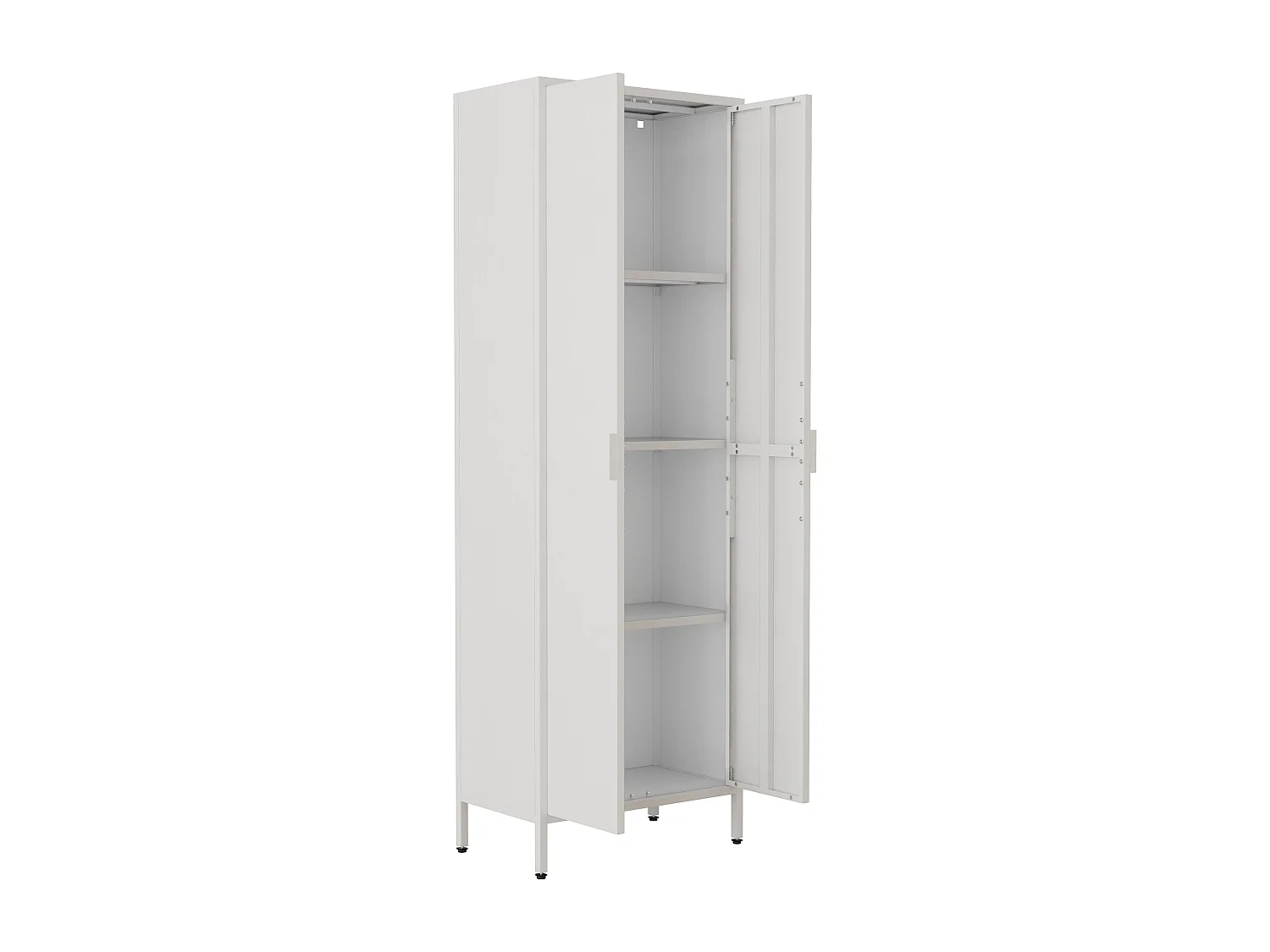 Office cabinet Flokas White H. 180 x W. 60 x D. 35 cm