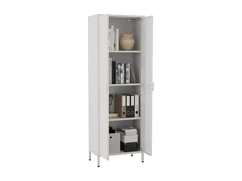 Office cabinet Flokas White H. 180 x W. 60 x D. 35 cm