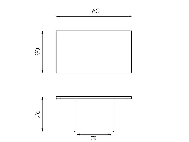 Snooker - Fixed table (160 x 90 cm) in brown oak veneer