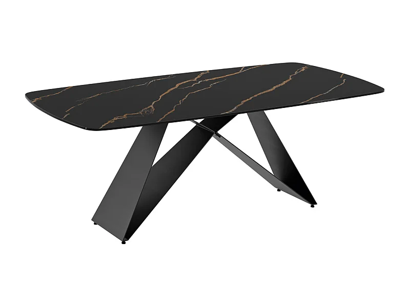 Thanos Table Fixe (220 x 110 cm) en Céramique Noire