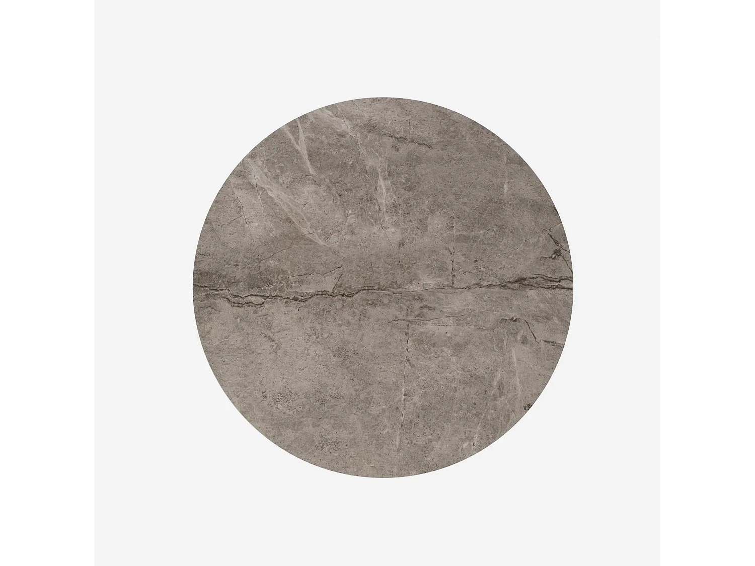 Loki Table fixe (120 x 120 cm) en céramique massif anthracite