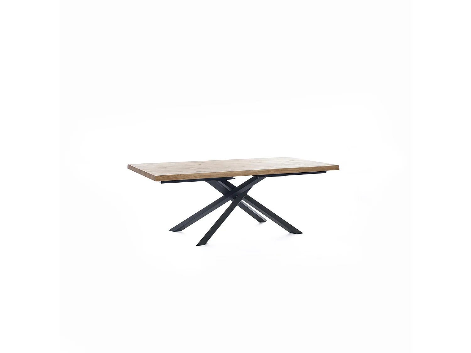 Spike - Fixed table (200 x 76 H cm) in black oak veneer