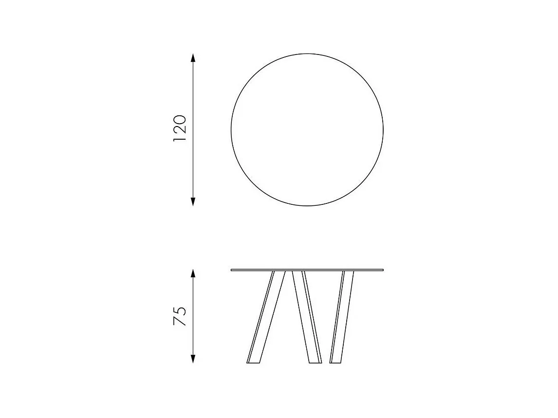 Rondò Vaste tafel van gehard glas en verchroomde grijze poten