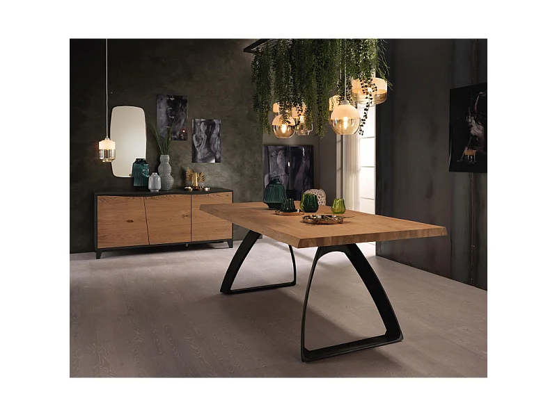 Bridge - Fixed Table (200 x 100 cm) in Black Oak