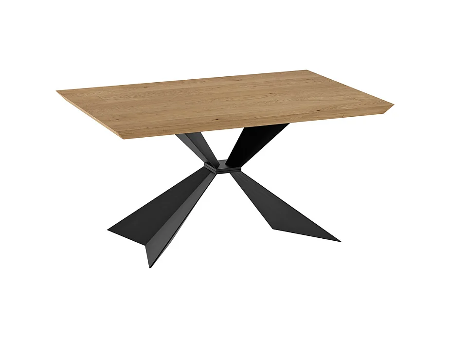 Stark Table fixe (160 x 90 cm) en placage noir