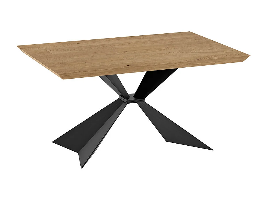 Stark Table fixe (160 x 90 cm) en placage noir