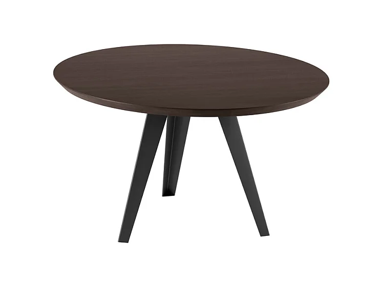 Henry – Fester Tisch (Durchmesser 130 cm) aus schwarzem Furnier