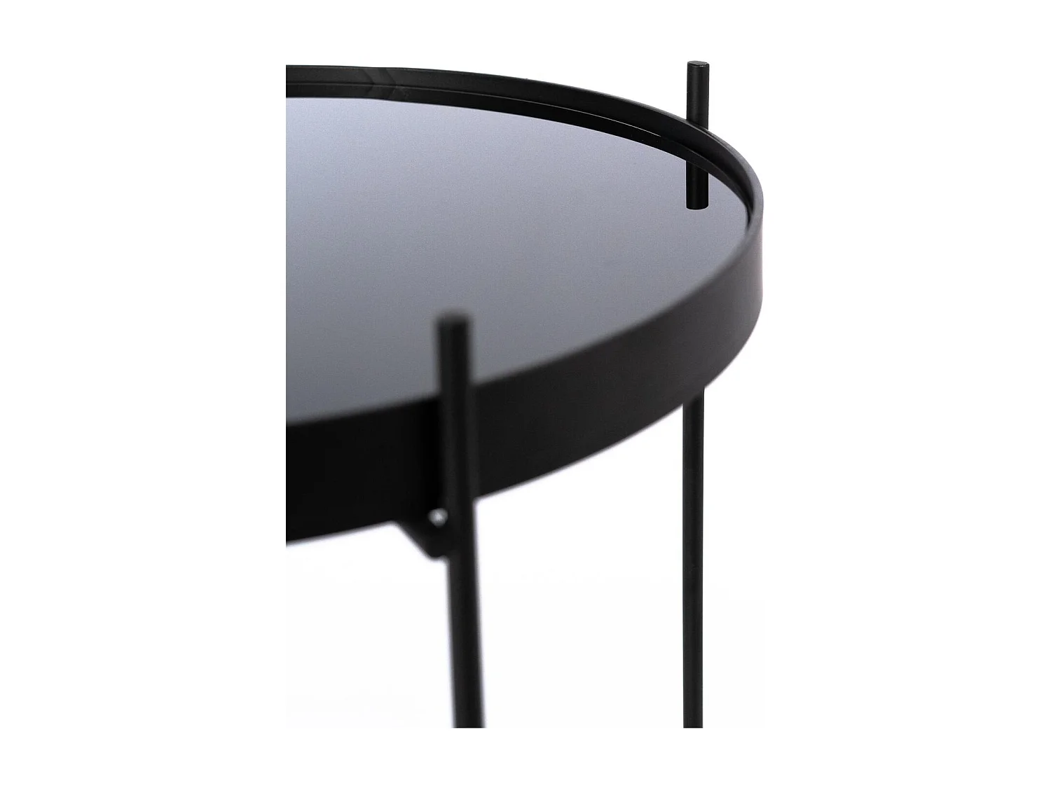 Marissa - Mesa de centro (38 x 38 x 43h) en cristal templado Negro