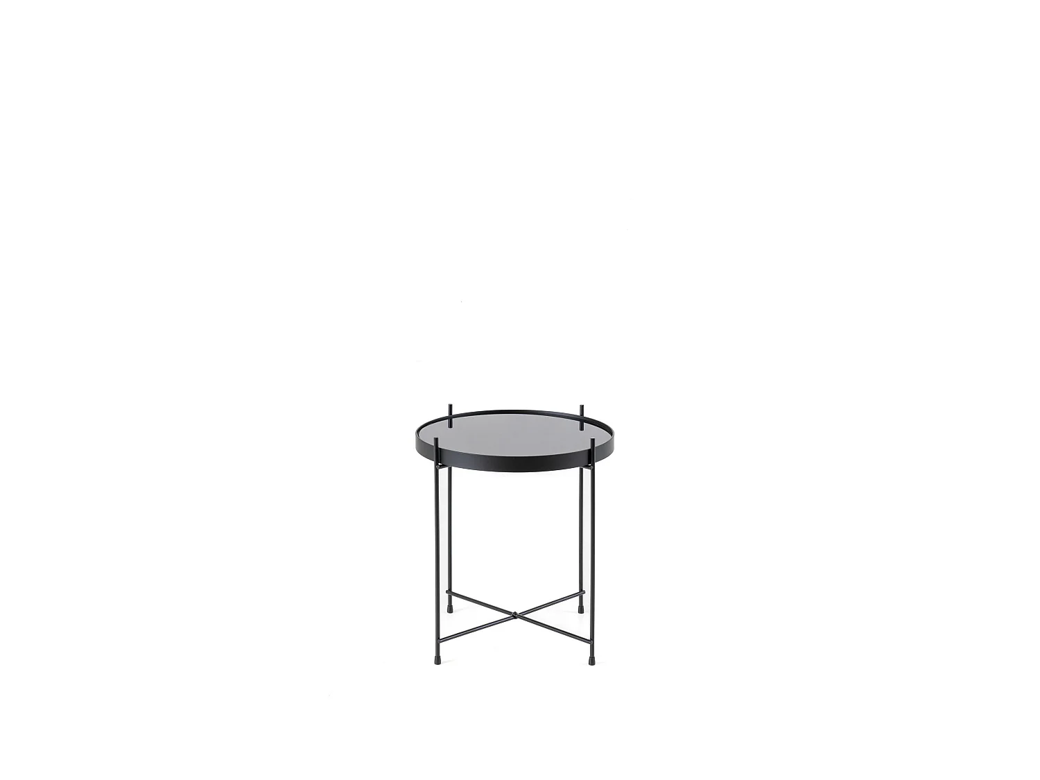 Marissa - Coffee table (38 x 38 x 43h) in black tempered glass