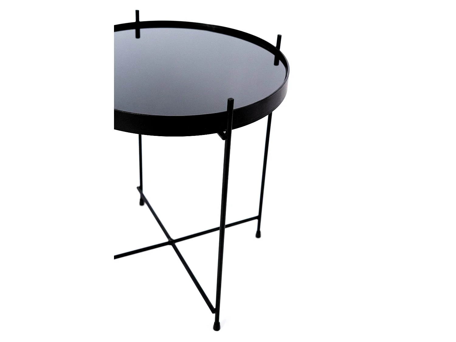 Marissa - Coffee table (38 x 38 x 43h) in black tempered glass