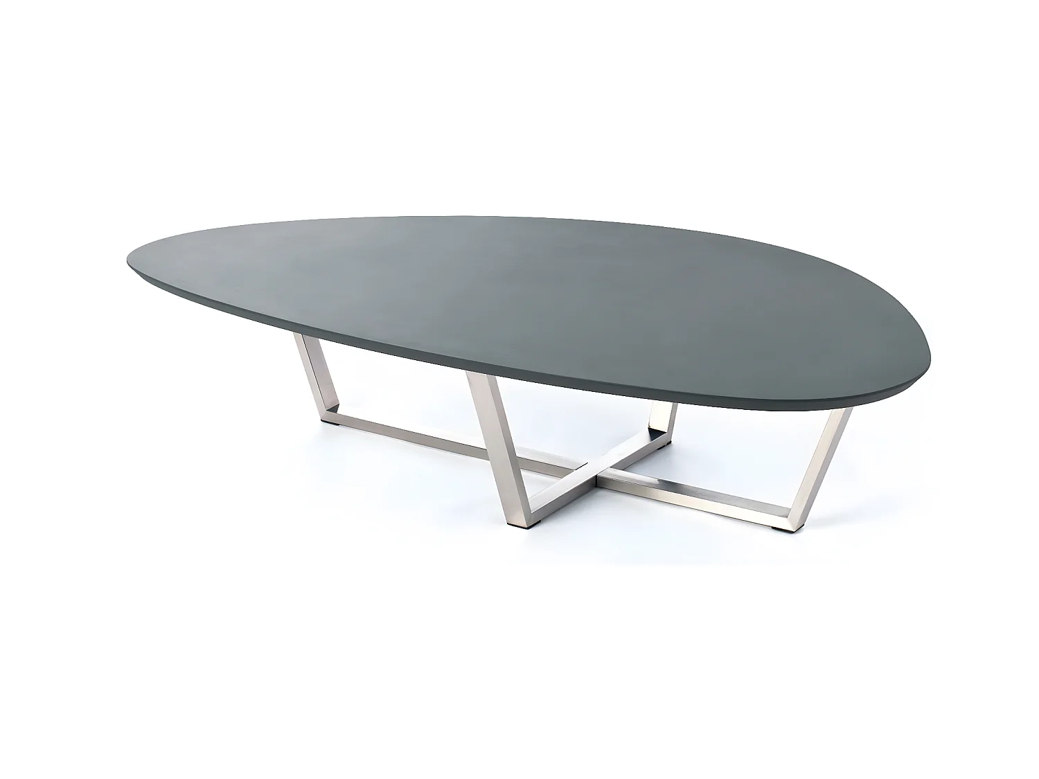 Drop Table basse (140 x 80 x 32h) en MDF gris foncé