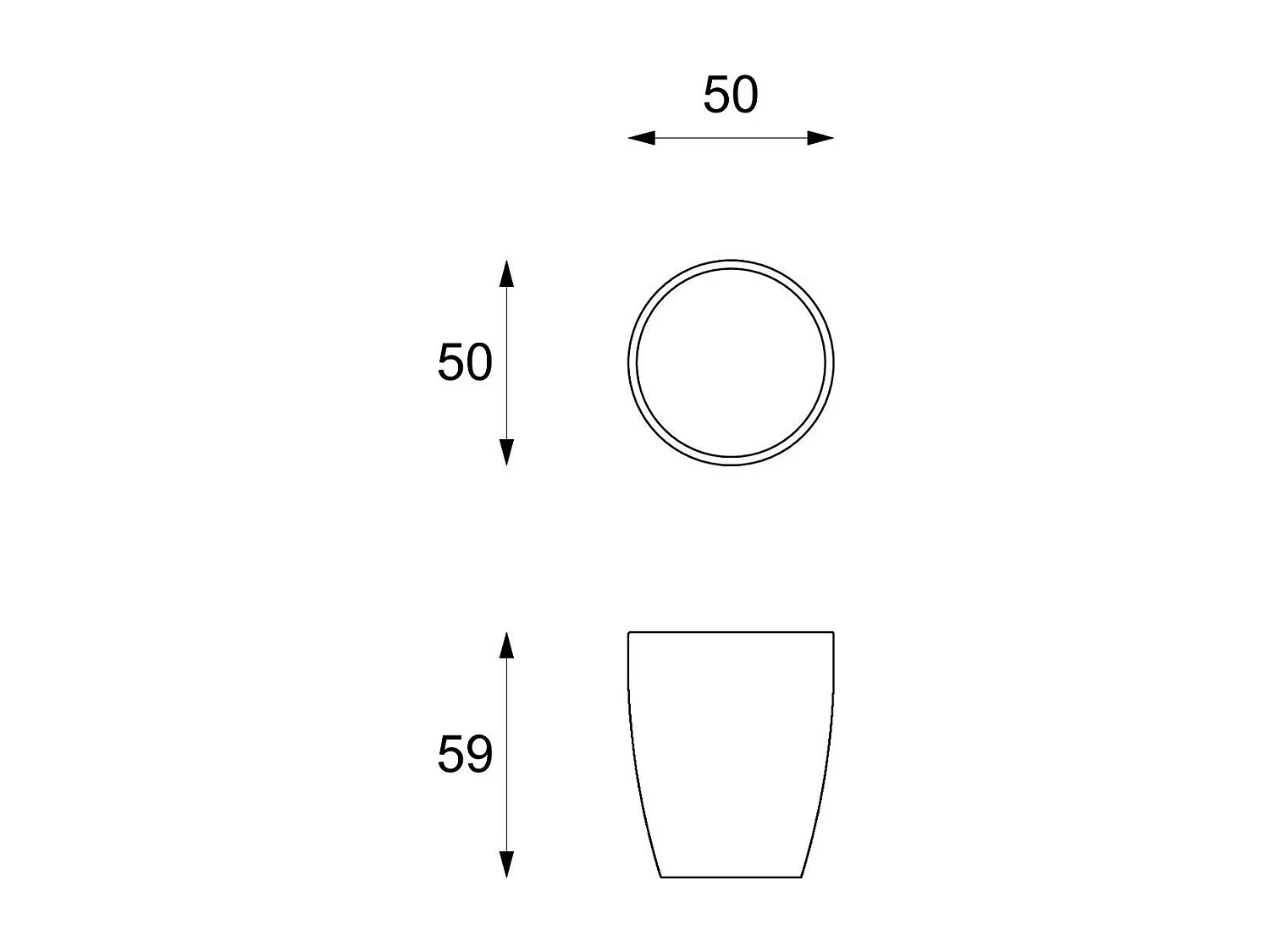 Bongo - Mesa de centro/auxiliar (50 x 50 - Transparente) en cristal templado beige
