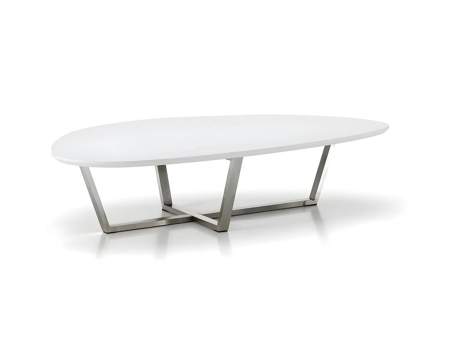 Drop Table basse (140 x 80 x 32h) en MDF Blanc