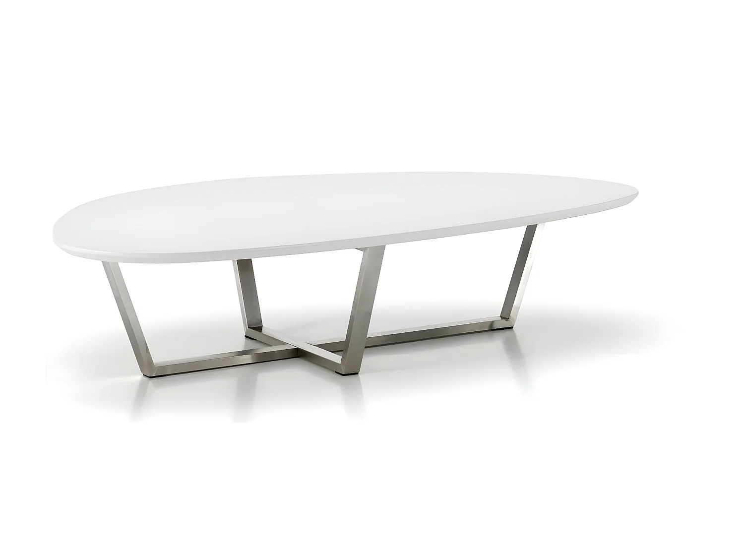 Drop Table basse (140 x 80 x 32h) en MDF Blanc