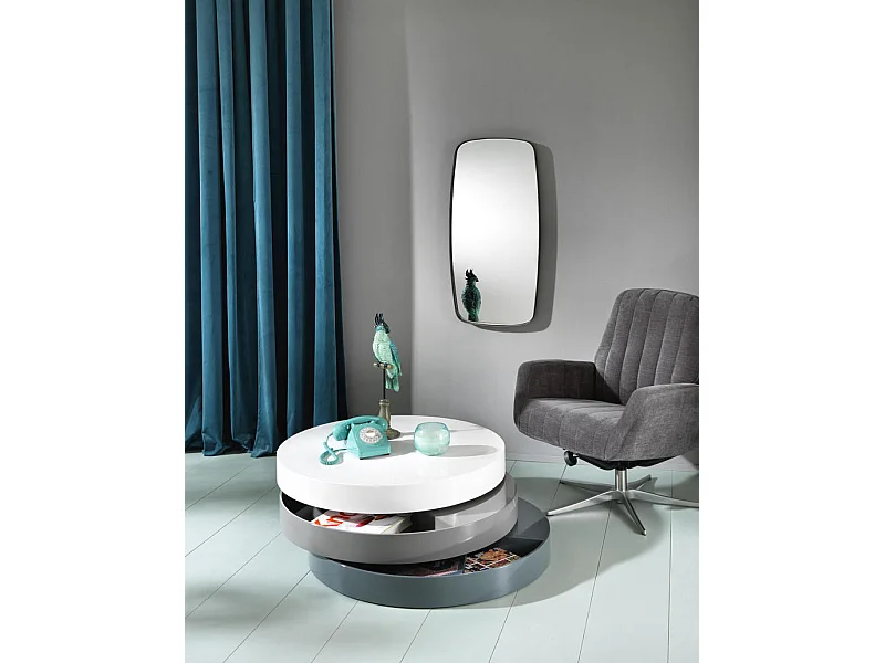 Twist 1 - Mesa de centro (90 x 90 x 32h) em MDF Branco