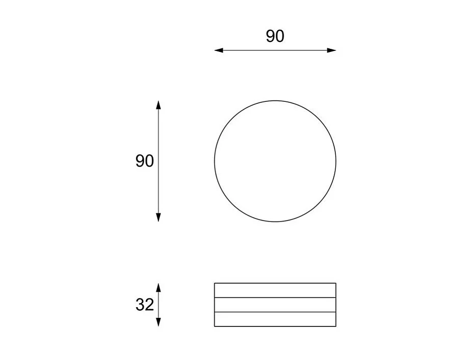 Twist 1 - Mesa de centro (90 x 90 x 32h) em MDF Branco