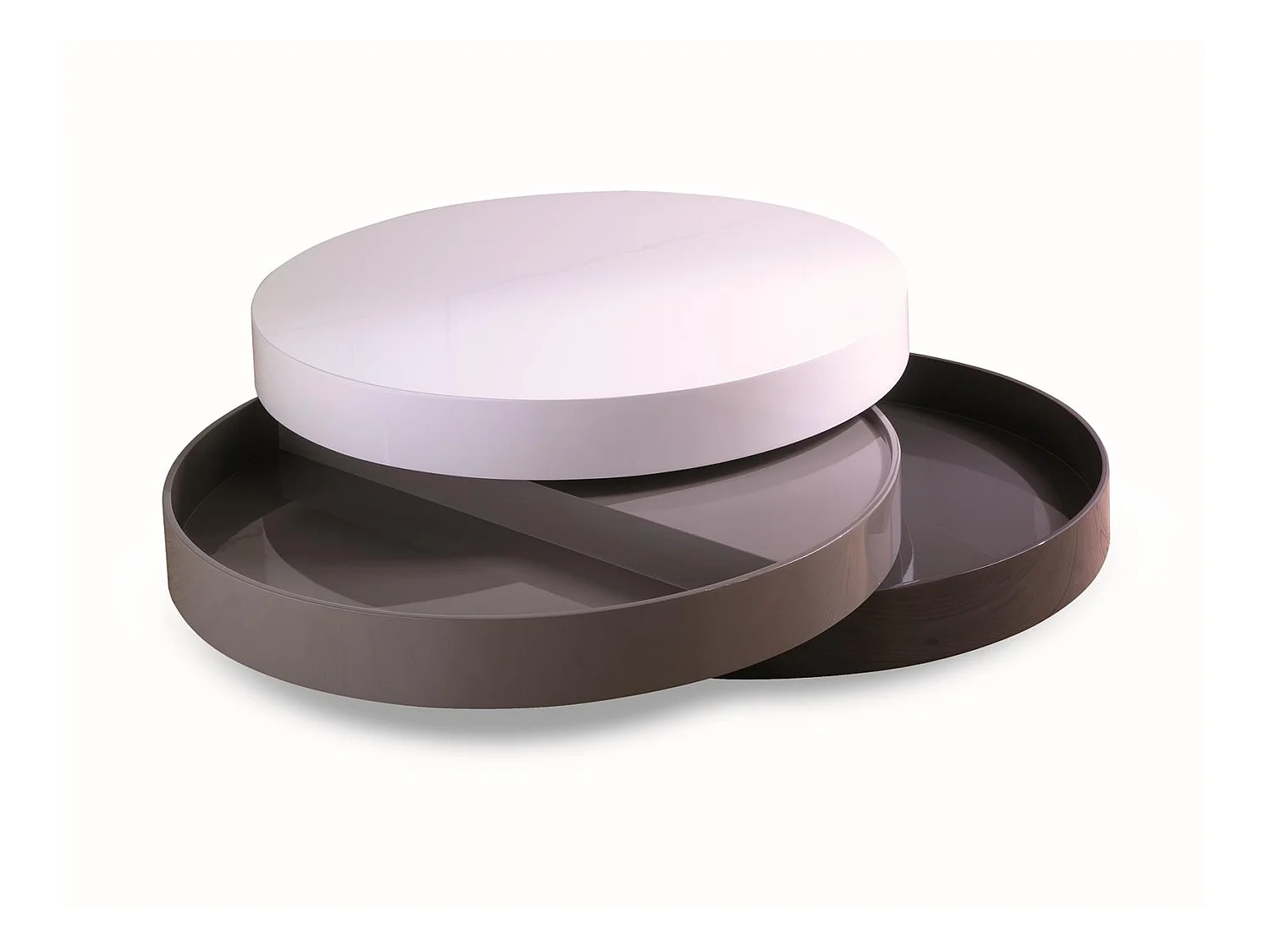 Twist 1 Table basse (90 x 90 x 32h) en MDF Blanc